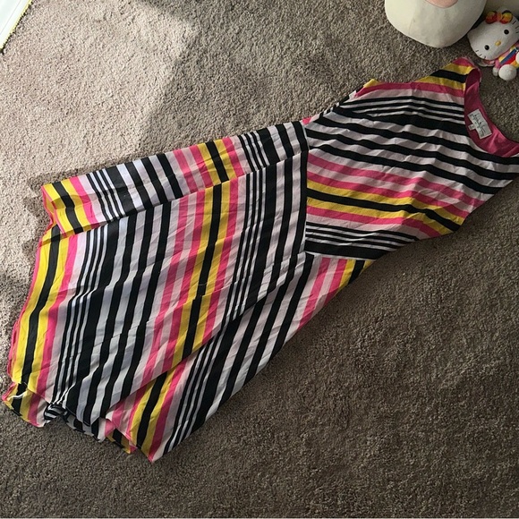 Nicole Miller Striped Asymmetrical Dress size 12 - Picture 4 of 7